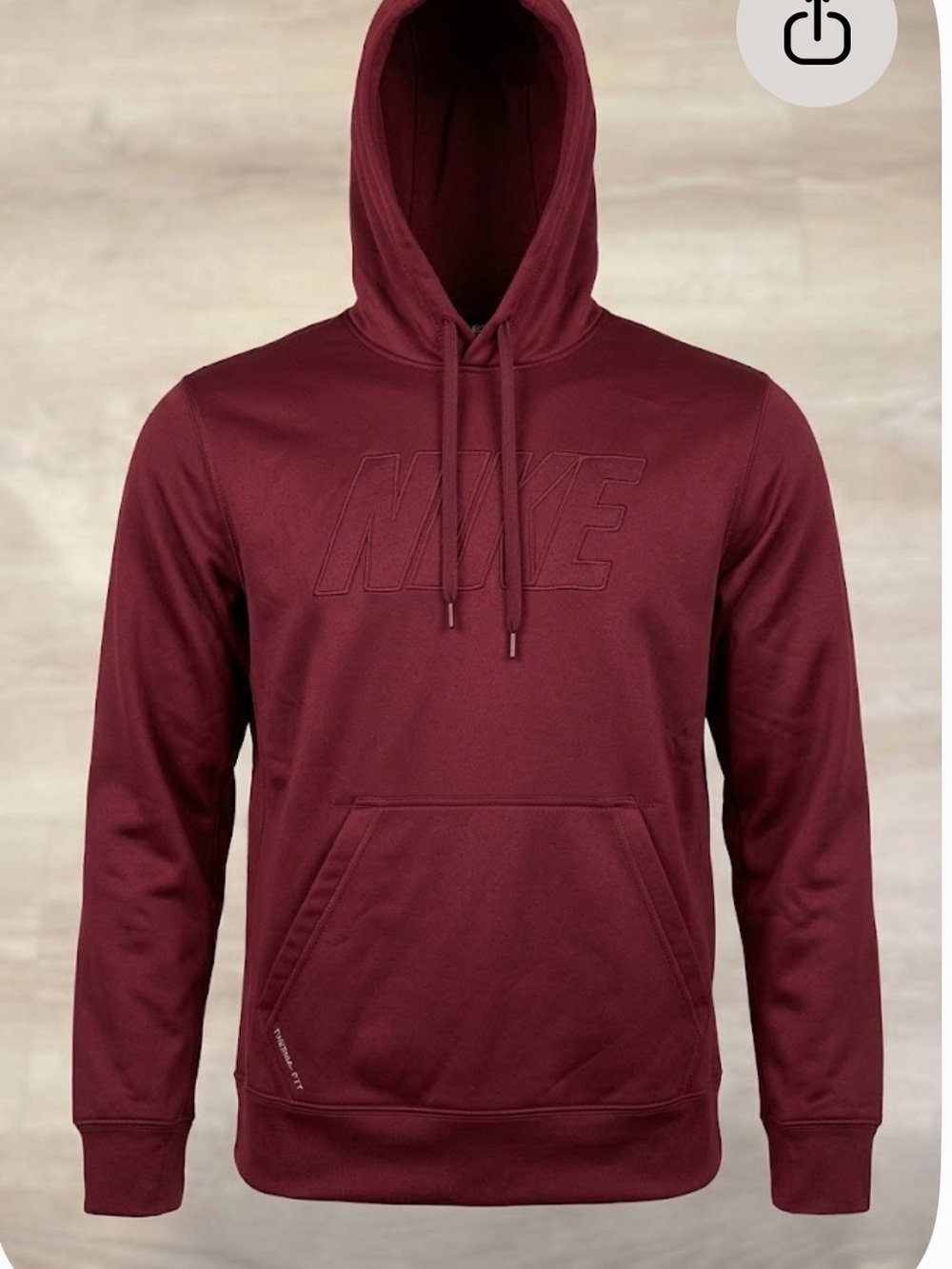 Nike Men's Burgundy Hooded Pullover Sweatshirt size Small